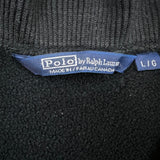 Vintage 90s Polo Ralph Lauren Fleece Mens Medium Black Pony 1/4 Zip Pullover Jacket