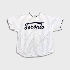 Vintage 90s University of Toronto Baseball Jersey Mens XL White Sportswear Shirt