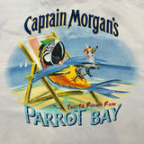 Vintage Y2K Captain Morgan Rum T Shirt Mens XL White Taste The Tropics Double Sided Tee