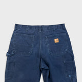 Carhartt Pants Mens 34x30 Blue Original Dungaree Fit Workwear Carpenter Baggy