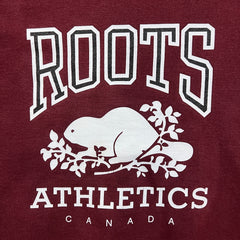 Vintage 90s Roots Athletics Canada Sweatshirt Mens Large Red Graphic Pullover Crewneck