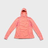 Lululemon Athletic Run Pullover Jacket Womens Size 12 Orange Side 1/4 Zip