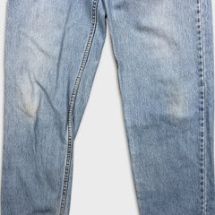 Vintage 90s Levi's 550 Jeans Mens 33x32 Blue Relaxed Fit Tapered Leg Light Wash Pants