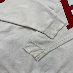 Vintage 90s Budweiser Hoodie Mens Medium White King of Beer Hooded Sweater