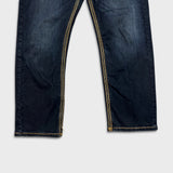 Vintage Y2K True Religion Jeans Mens 36x30 Big T World Tour Dark Wash Flap Pocket Denim Pants