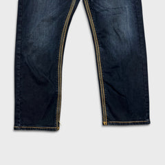 Vintage Y2K True Religion Jeans Mens 36x30 Big T World Tour Dark Wash Flap Pocket Denim Pants