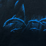 Vintage 90s Dolphin Florida T Shirt Mens Large Black USA Graphic Animal Tee