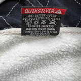 Vintage Y2K Quiksilver Hoodie Mens Small White Full Zip Surf Skater Hooded Sweater