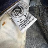 Vintage 90s Diesel Bold Flare Jeans Womens 26x30 Blue Dark Wash Pants
