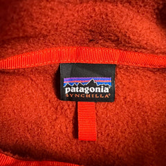 Patagonia Synchilla Snap T Fleece Mens Small Orange Outdoor Pullover Jacket