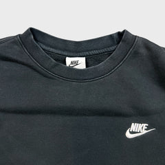 Nike Sportswear Sweatshirt Mens Medium Black Swoosh Pullover Crewneck