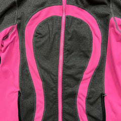 Lululemon In Stride Jacket Womens Size 10 Gray Full Zip Thumbholes