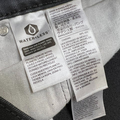 Levi's 511 Jeans Mens 33x32 Gray Slim Fit Dark Wash Stretch Mid Rise Denim Pants