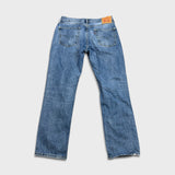 Levi’s 514 Jeans Mens 34x32 Blue Slim Straight Fit Light Wash Distressed Denim Pants