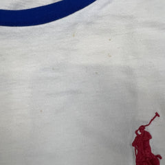 Polo Ralph Lauren Russia T Shirt Mens Medium White RUS Crest Patch Tee