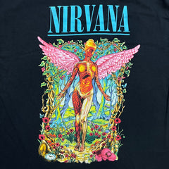2021 Nirvana In Utero T Shirt Mens 2XL Black Forest Graphic Rock Band Tee