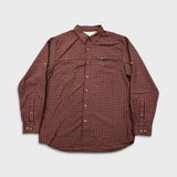 The North Face Shirt Mens Large Red Plaid Button Up Checkered Pocket Long Sleeve