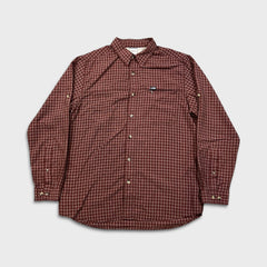 The North Face Shirt Mens Large Red Plaid Button Up Checkered Pocket Long Sleeve