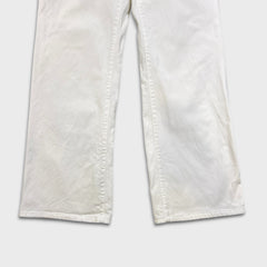 Vintage Polo Ralph Lauren Jeans Mens 36x32 White 625 Wide Flare Leg USA Denim Pants