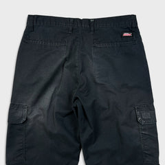 Dickies Pants Mens 32x30 Black Wide Baggy Cargo Workwear Casual Chino Trousers
