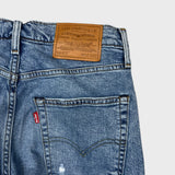 Levi's 512 Jeans Mens 30x30 Blue Slim Taper Medium Wash Distress Stretch Denim Pants