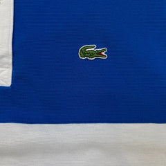 Lacoste x Andy Roddick Polo Shirt Mens XL Blue Color Block Tennis Short Sleeve