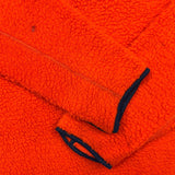 Vintage 80s Helly Hansen Fleece Mens Medium Orange 1/4 Zip Fiberpile Jacket