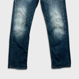 Levi's 505 Jeans Mens 30x28 Blue Regular Fit Straight Leg Dark Wash Denim Pants
