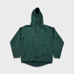 Nike Tech Fleece Hoodie Mens XL Green Sportswear Full Zip Hooded Sweater