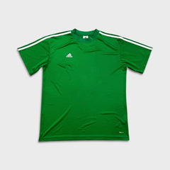 Vintage 2011 Adidas Essentials T Shirt Mens Large Green 3 Stripes Athletic Tee