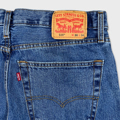 Levi's 516 Jeans Mens 36x34 Blue Slim Straight Leg Medium Wash Denim Pants