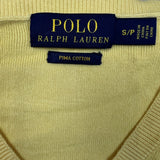 Polo Ralph Lauren Sweater Mens Small Yellow Pony V Neck Pullover