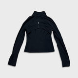 Lululemon Nulu Cropped Define Jacket Womens Size 6 Black Yoga Pilates Tracksuit