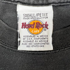 Vintage 90s Hard Rock Cafe T Shirt Mens Small Black Cayman Islands Faded Tee