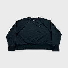 Nike Sportswear Phoenix Fleece Womens XL Black Dri Fit Oversized Crop Sweatshirt
