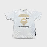 AAPE By A Bathing Ape T Shirt Mens Large White Distressed Monogram Moon Face Tee