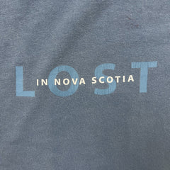 Vintage Y2K Lost In Nova Scotia T Shirt Mens XL Blue Faded Canada Tee