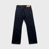 Levi's 501 Jeans Mens 32x30 Black Original Straight Leg Dark Wash Denim Pants