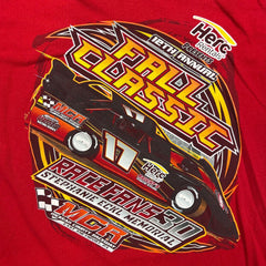 2016 Fall Classic NASCAR Racing T Shirt Mens Large Red Double Sided Graphic Tee