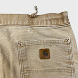 Carhartt B11 Pants Mens 44x30 Beige Loose Straight Duck Dungaree Fit Distressed