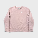 Nike Sportswear Sweatshirt Womens Medium Pink Swoosh Pullover Crewneck
