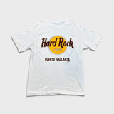 Vintage 90s Hard Rock Cafe T Shirt Mens Small White Puerto Vallarta Single Stitch Tee