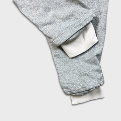 Nike Sportswear Sweatpants Womens Medium Gray Double Waisted Swoosh Taper Leg