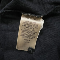 Burberry Brit Polo Shirt Mens XL Black Nova Check Tartan Preppy Tee