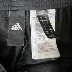 Adidas Track Pants Mens Small Black 3 Stripes Spell Out Training Athletic Jogger