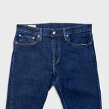 Levi's 502 Jeans Mens 32x28 Blue Regular Taper Fit Dark Wash Stretch Denim Pants
