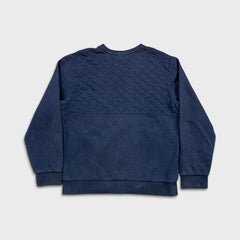 Patagonia Organic Cotton Quilt Sweatshirt Mens Medium Blue Crewneck Pullover