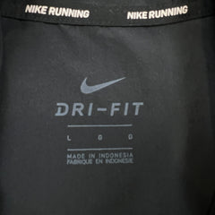 Nike Sportswear Jacket Men Large Black 3M Swoosh Full Zip Running Windbreaker
