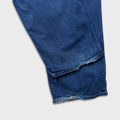 Carhartt Jeans Mens 36x32 Blue Original Dungaree Fit Workwear Baggy Denim Pants