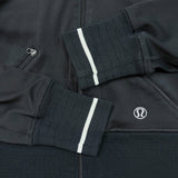 Lululemon Track Jacket Womens Small Black Sports Athletic Full Zip Tracksuit Top